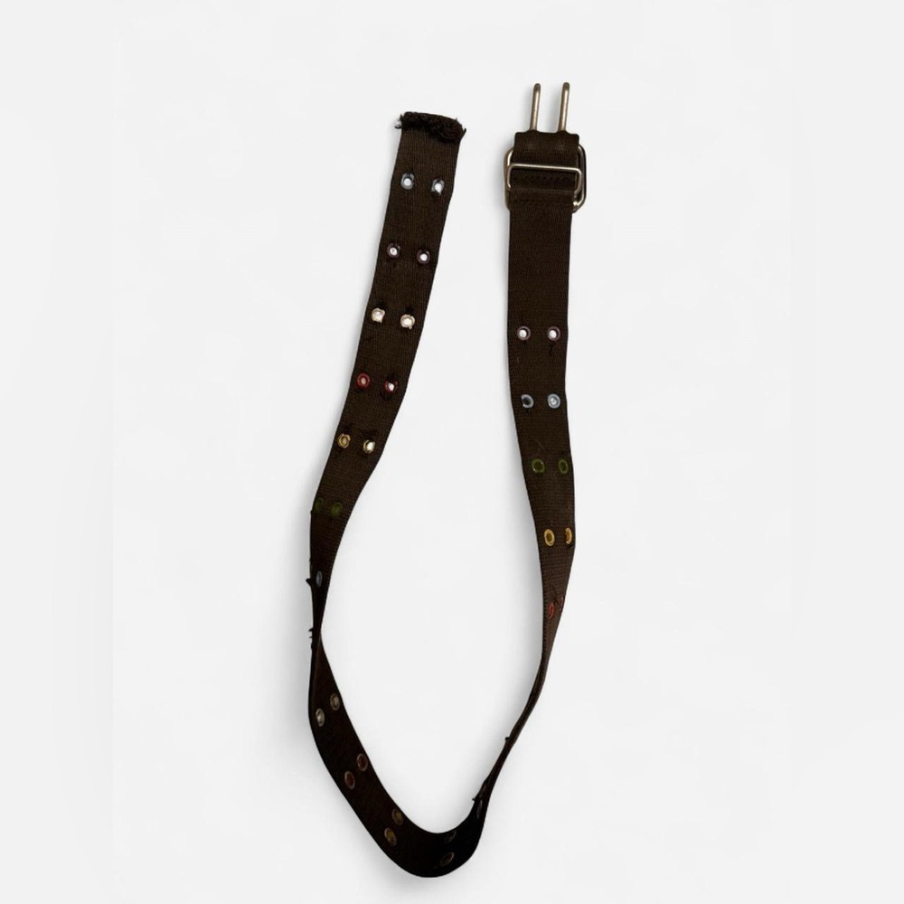 Vintage Y2K Brown belt with multi-coloured beads - Picture 2 of 4